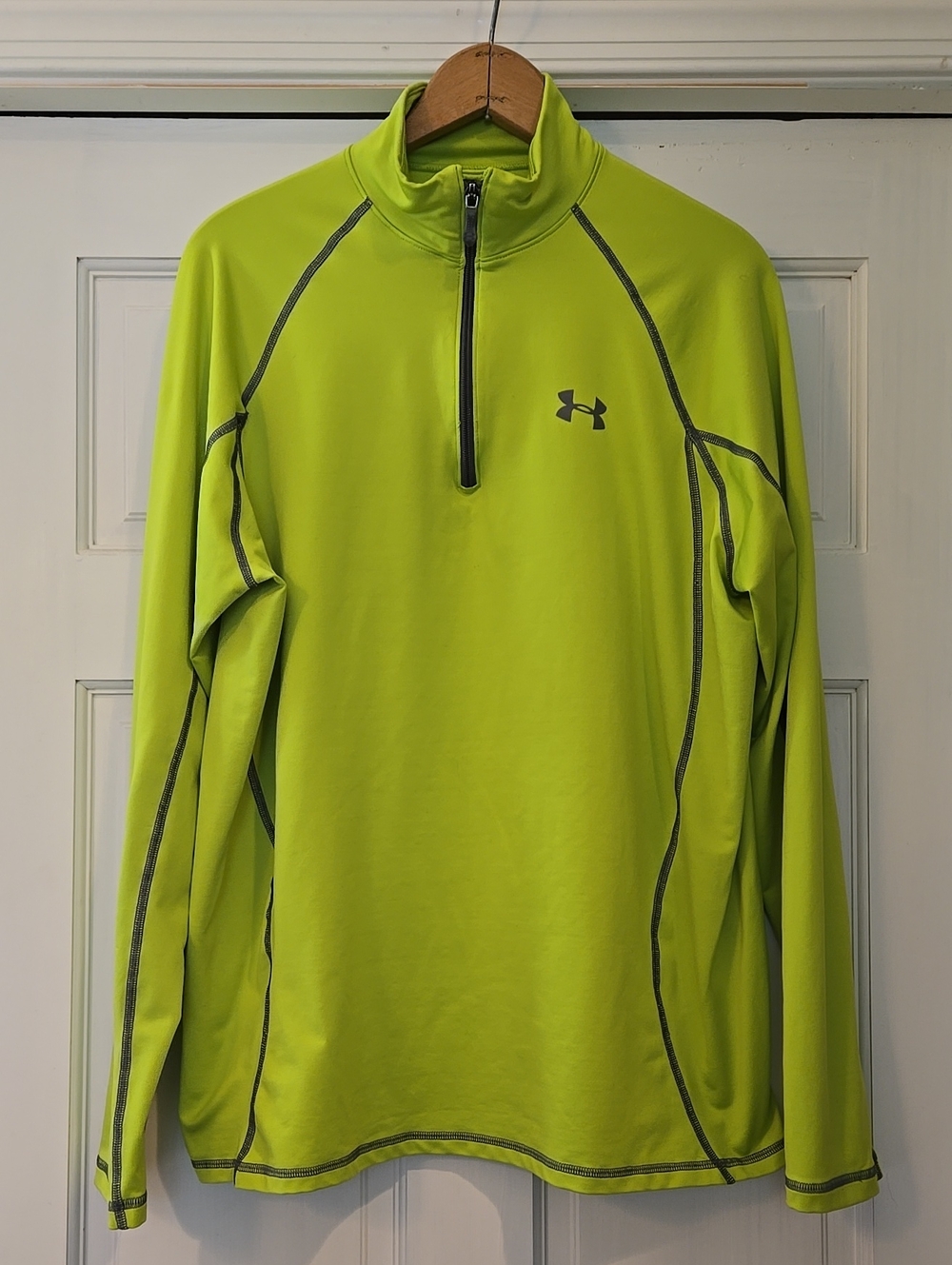 Under Armour Neon Lime 1/4 Zip Performance Top